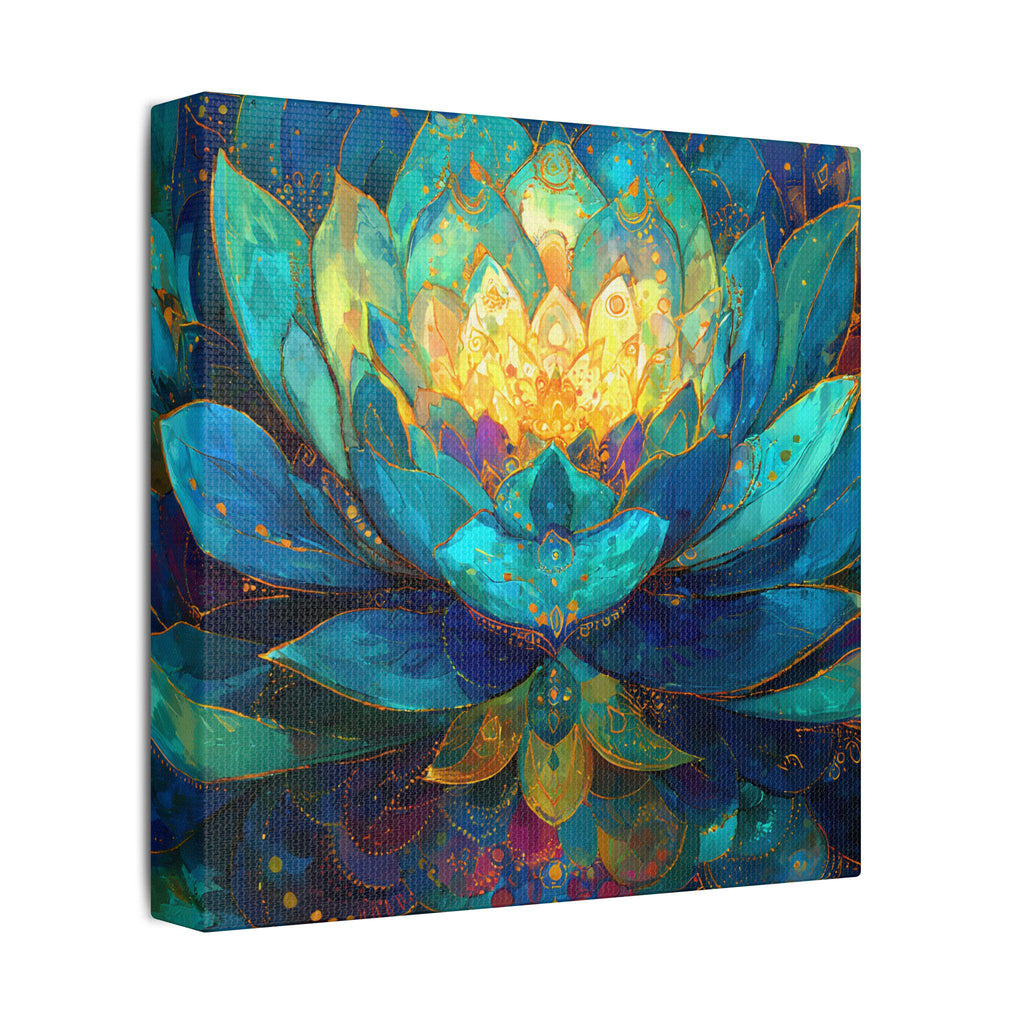 The Lotus Algorithm: Sacred Geometry vibrant Lotus Flower Print, Floral Artwork, Zen Gift, Meditation Art