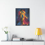 Fiery Splatter Salsa Dancers Matte Canvas Stretched 1.25"
