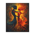 Tango Dancers Canvas Print, Oil Painting Style, Cosmic Art