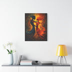 Tango Dancers Canvas Print, Oil Painting Style, Cosmic Art