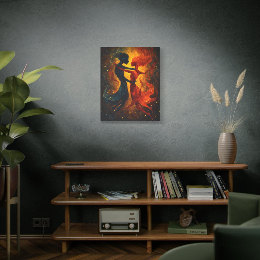 Tango Dancers Canvas Print, Oil Painting Style, Cosmic Art