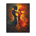 Tango Dancers Canvas Print, Oil Painting Style, Cosmic Art