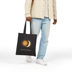 Sun and Moon Illustration Tote Bag | Celestial Canvas Tote